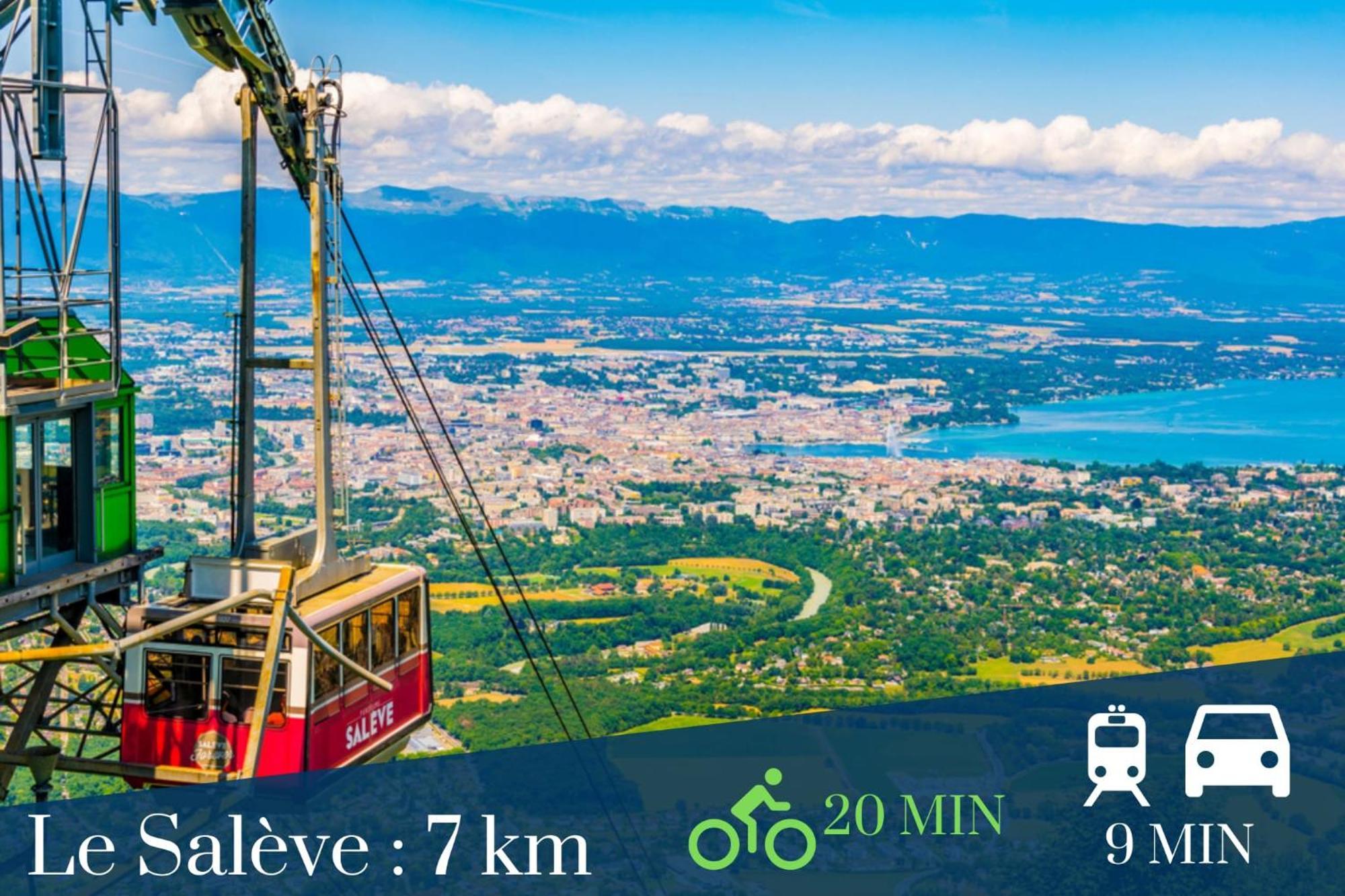 Homey Keola - Parking Prive Gratuit - Aux Portes De Geneve - Au Pied Du Tram - Appartement Avec 1 Chambre Et Un Grand Salon Avec Un Canape-Lit Ambilly Eksteriør billede