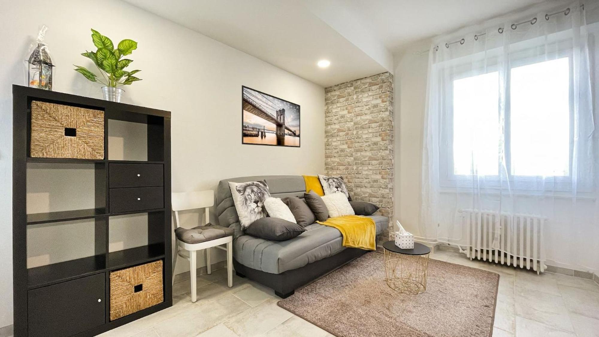 Homey Keola - Parking Prive Gratuit - Aux Portes De Geneve - Au Pied Du Tram - Appartement Avec 1 Chambre Et Un Grand Salon Avec Un Canape-Lit Ambilly Eksteriør billede