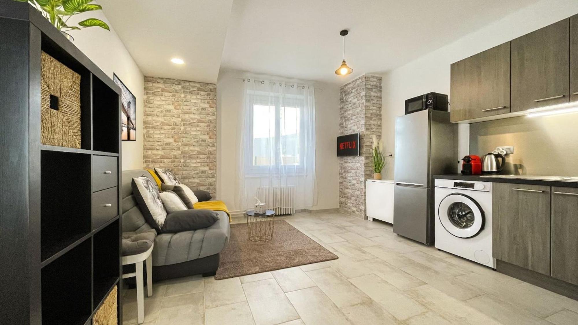 Homey Keola - Parking Prive Gratuit - Aux Portes De Geneve - Au Pied Du Tram - Appartement Avec 1 Chambre Et Un Grand Salon Avec Un Canape-Lit Ambilly Eksteriør billede