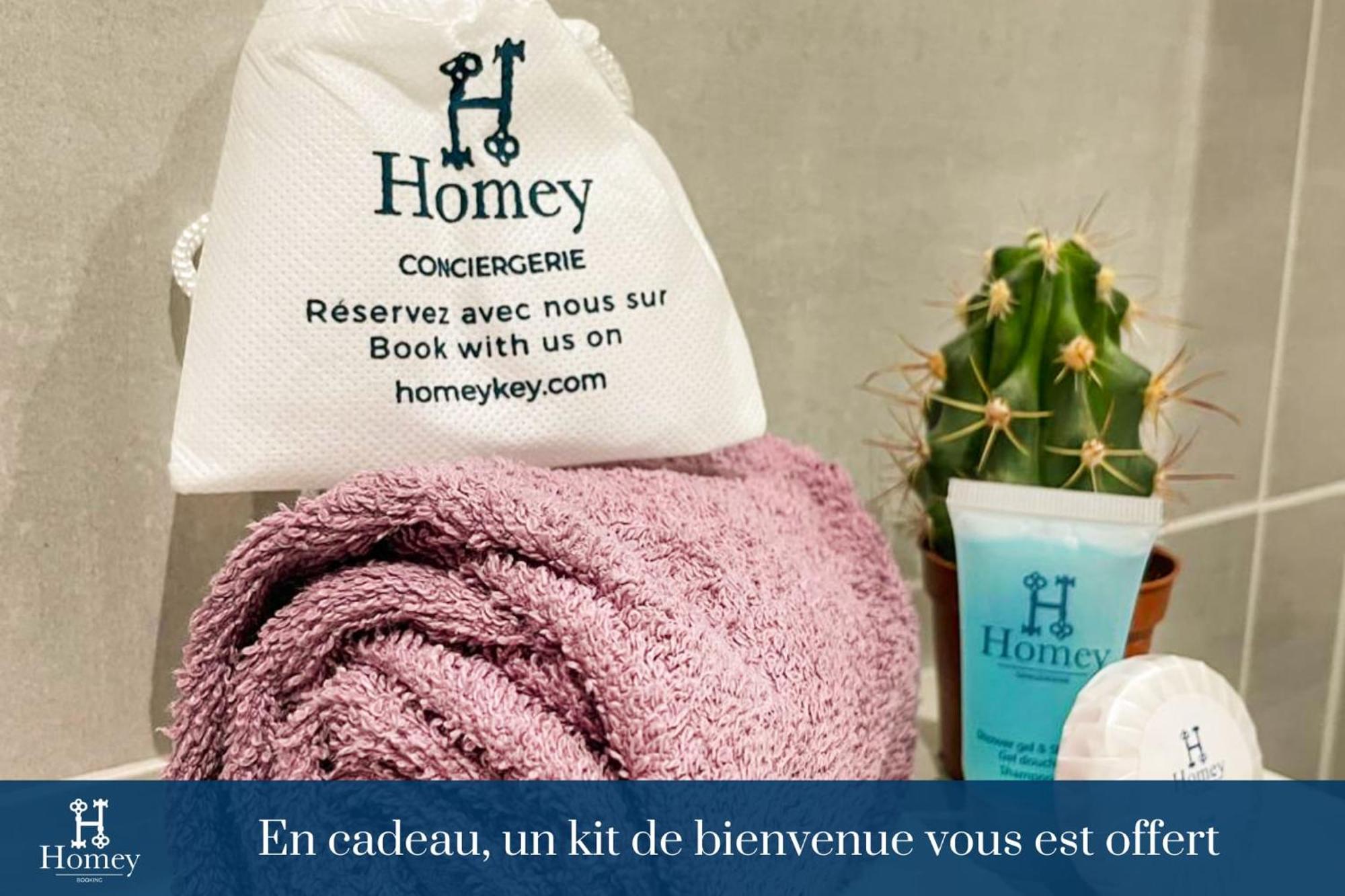 Homey Keola - Parking Prive Gratuit - Aux Portes De Geneve - Au Pied Du Tram - Appartement Avec 1 Chambre Et Un Grand Salon Avec Un Canape-Lit Ambilly Eksteriør billede